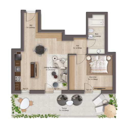 Apartament 2C tip 5.1