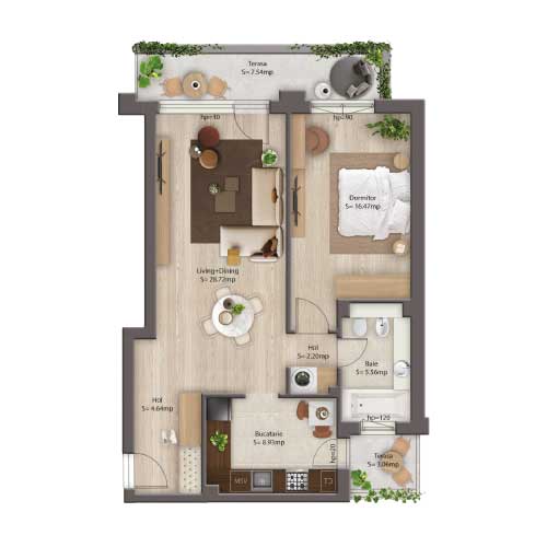 Apartament 2C tip C5