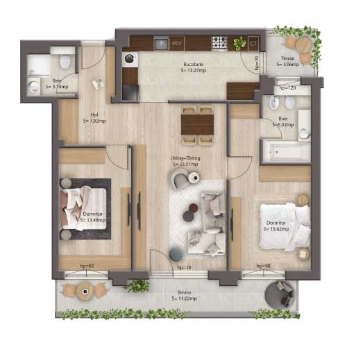 Apartament 3C tip C6
